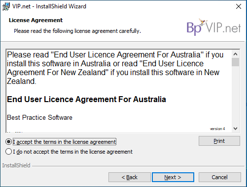 Bp VIP.net Installation License Agreement Bp VIP.net Installation License Agreement