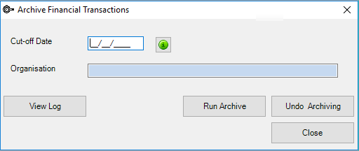 Archive Financial Transactions