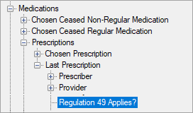 Regulation 49 lookup field